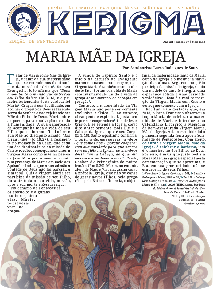 Kerigma 1 Capa kerigma maio 2024 – pnse – paróquia nossa senhora da esperança